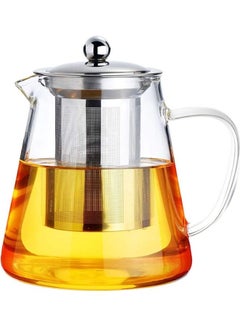 Lushh Heat Resistant Glass Teapot With Strainer And Lid Clear  - Image 2