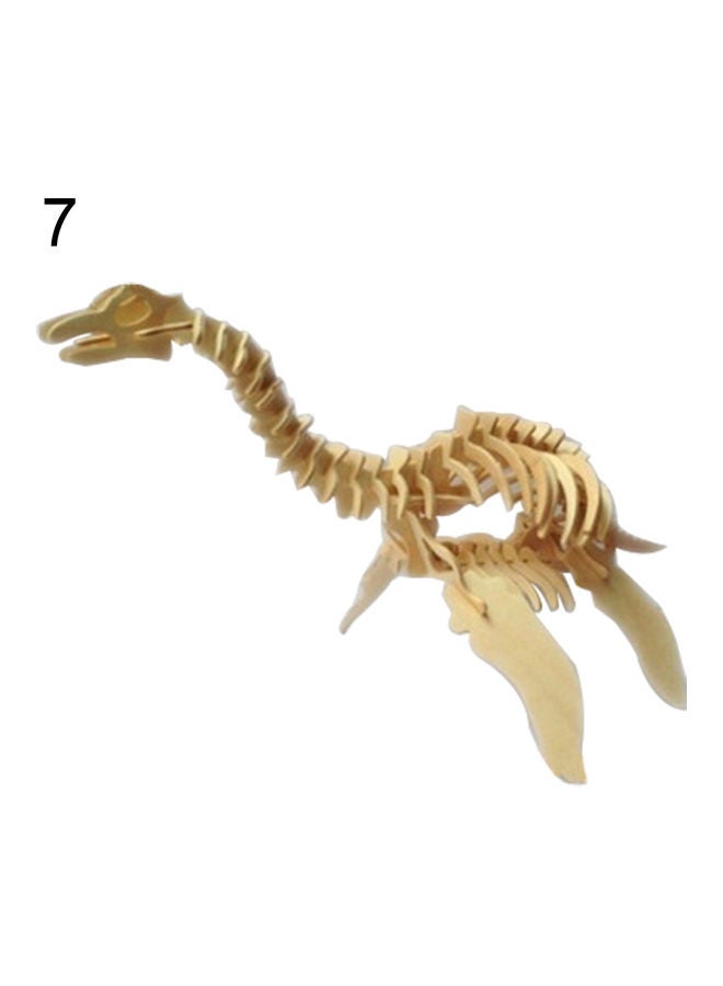بازل خشبي ثلاثي الأبعاد بتصميم هيكل عظمي لديناصور