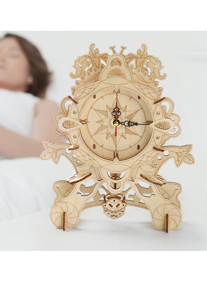 Vintage Desk Clock Puzzle 25x5x15cm - Image 2