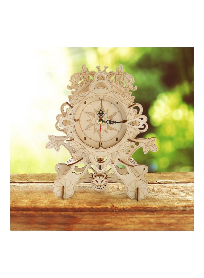 Vintage Desk Clock Puzzle 25x5x15cm - Image 3