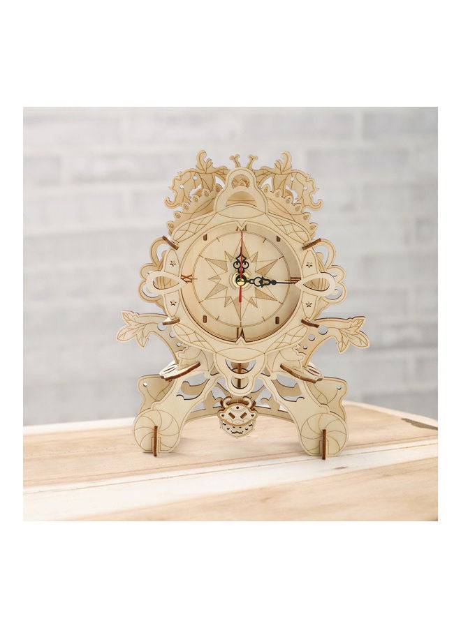 Vintage Desk Clock Puzzle 25x5x15cm - Image 5