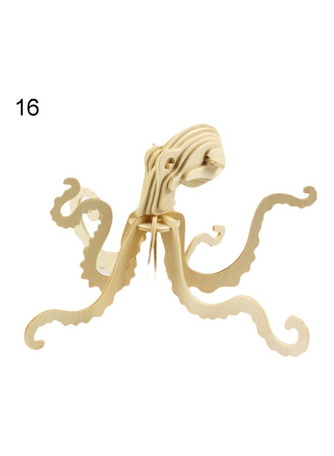 لعبة بازل خشبية ثلاثية الأبعاد بتصميم نموذج حيوان 16x18.5x7سم - Image 1