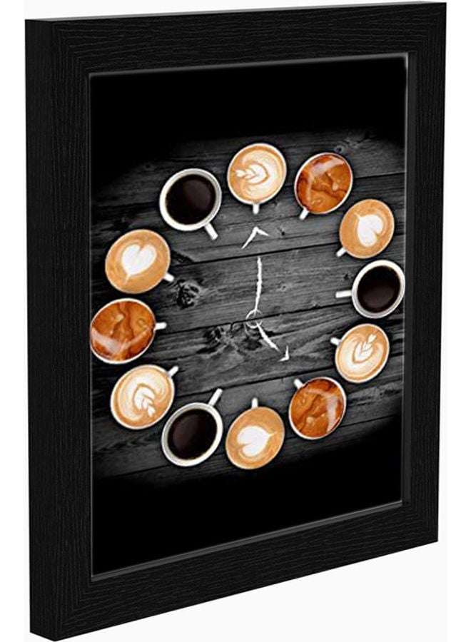 إربان تراندز لوحة فنية جدارية بإطار مطبوع عليها عبارة "Coffee Time" وقت القهوة .  - Image 1