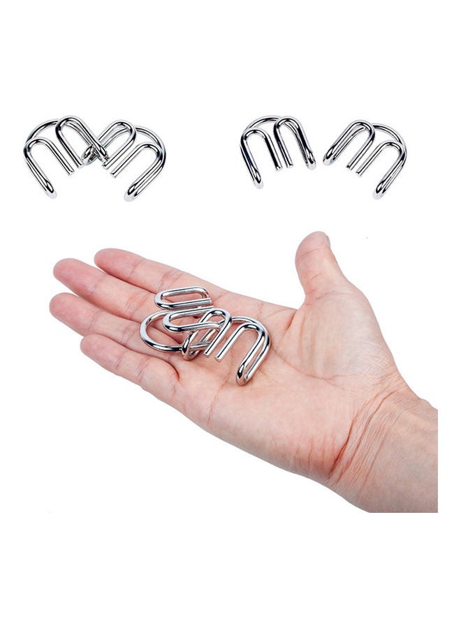 8-Piece Brain Teaser Puzzle Ring Set  - Image 2