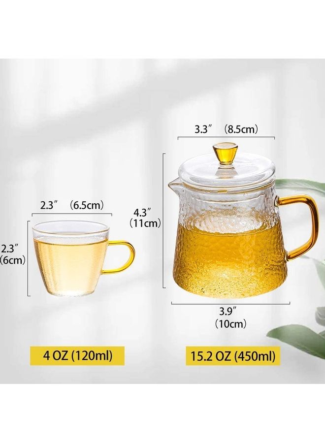 5-Piece Glass Teapot Set Clear 10x11cm