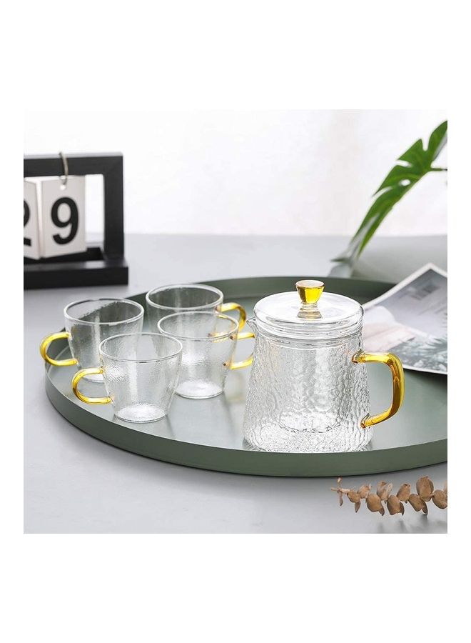 5-Piece Glass Teapot Set Clear 10x11cm