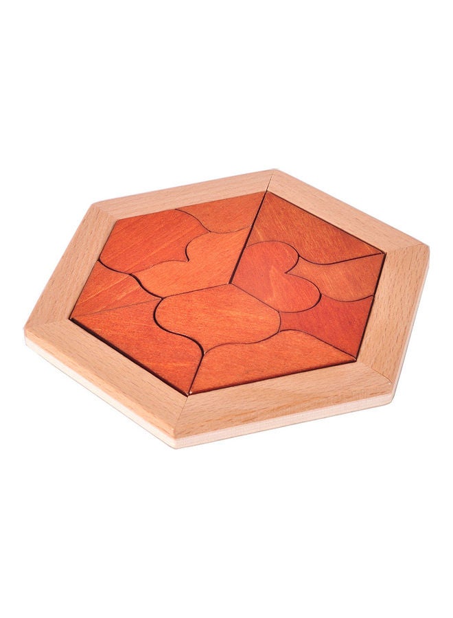 11-Piece Wooden Hexagonal Sudoku Puzzle - Image 1