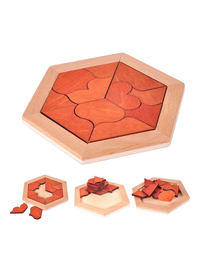 11-Piece Wooden Hexagonal Sudoku Puzzle - Image 2