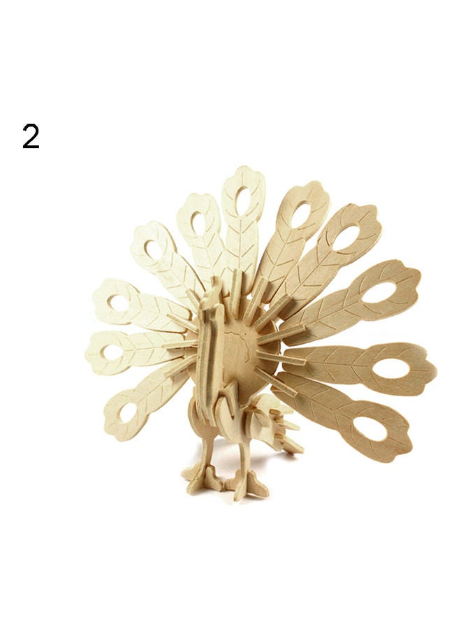 لعبة بازل خشبية ثلاثية الأبعاد بتصميم نموذج حيوان 16x18.5x7سم - Image 1