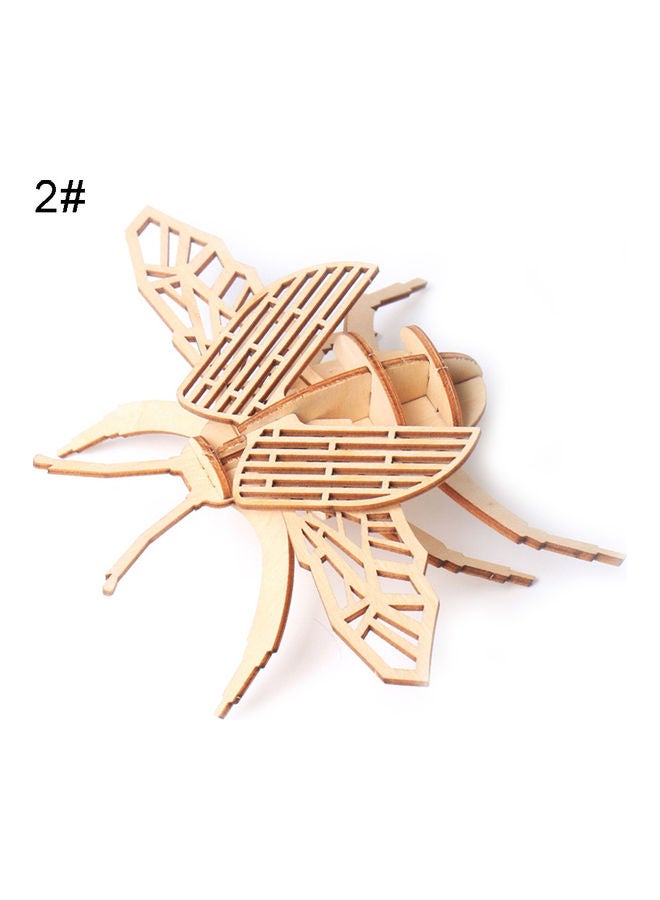 أحجية قطع تركيب خشبية ثلاثية الأبعاد بتصميم حشرة