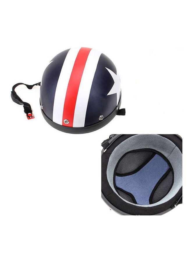 Generic - Half Open Face Motorcycle Helmet With Goggles - Image 1