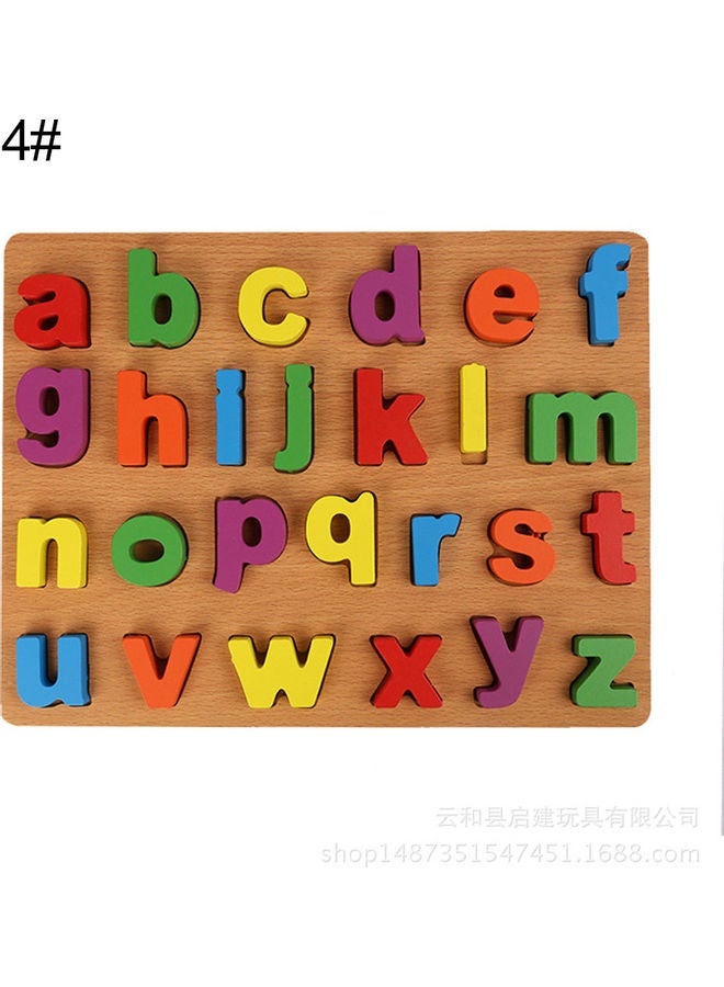 لوحة خشبية تعليمية بتصميم الحروف الأبجدية والأرقام - Image 1