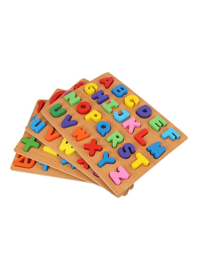 Alphabet And Numbers Wooden Educational Puzzle Board - Image 1