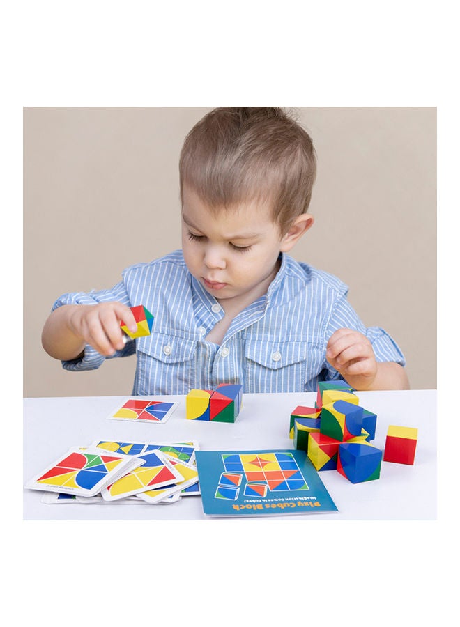 لعبة أحجية قطع تركيب مكعبات بناء من الخشب - Image 2