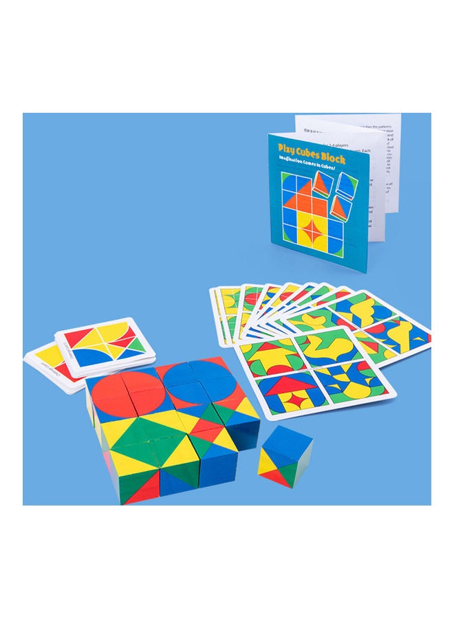 لعبة أحجية قطع تركيب مكعبات بناء من الخشب - Image 4