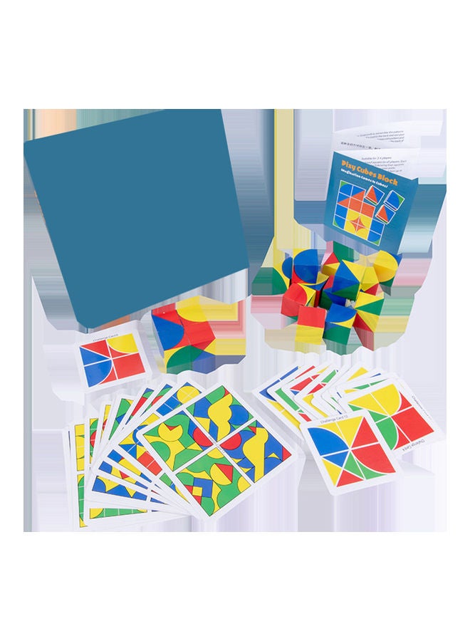 لعبة أحجية قطع تركيب مكعبات بناء من الخشب - Image 5