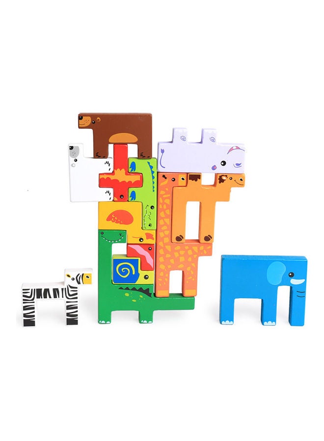 طقم أحجيات تركيب صور خشبية بتصميم حيوانات كرتونية ثلاثية الأبعاد - Image 5