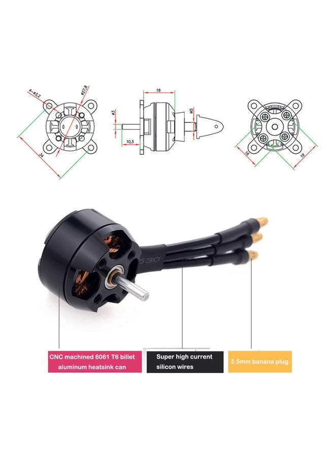 null - Brushless Motor For RC Airplane 8x5x6.5cm - Image 1