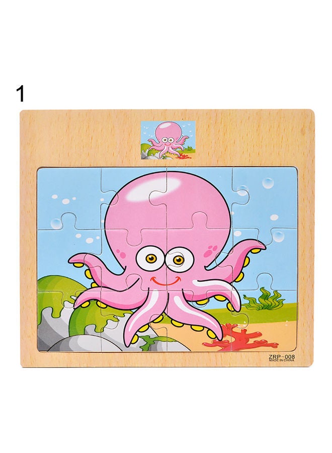 طقم أحجية تركيب صور خشبي على شكل حيوانات - Image 1