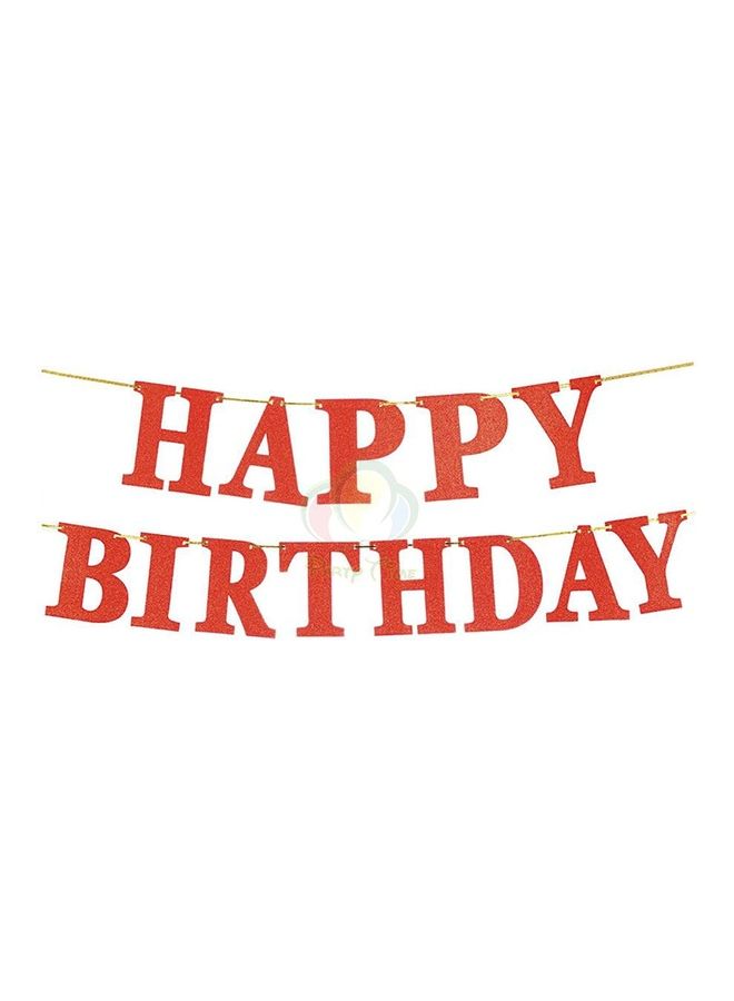 بارتي تايم لافتة زينة للحفلات بتصميم عبارة "Happy Birthday" - Image 1