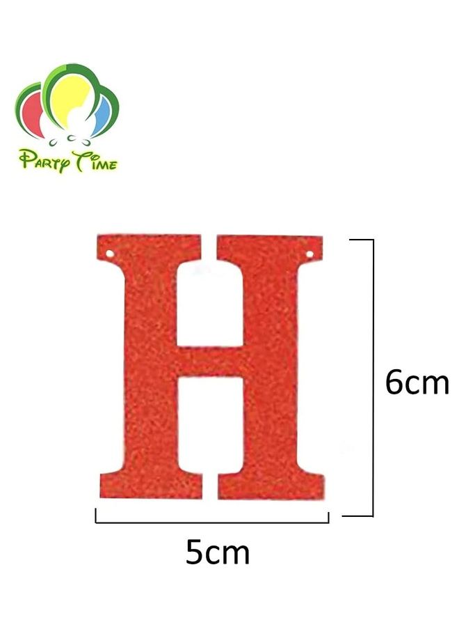 بارتي تايم لافتة زينة للحفلات بتصميم عبارة "Happy Birthday" - Image 2