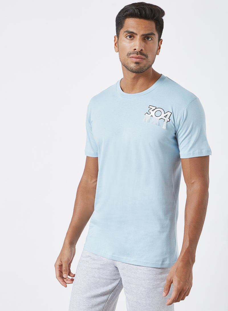 304 - Tidal Crew Neck T-Shirt Light Blue - Image 1