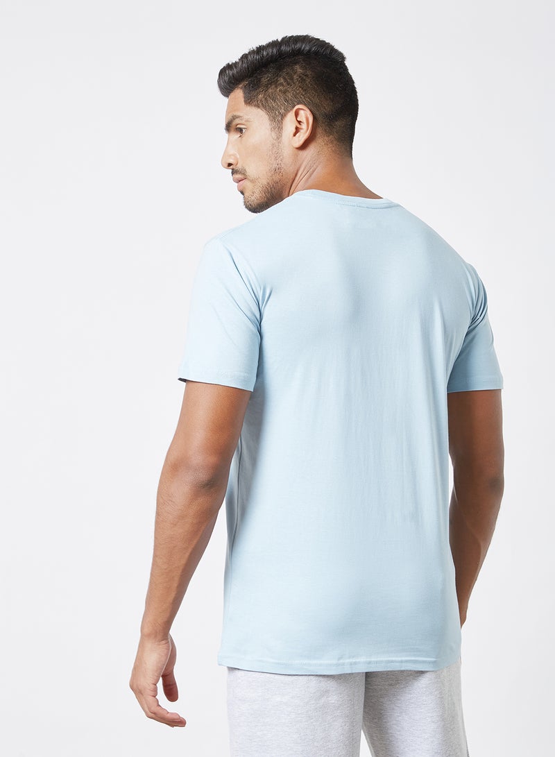 304 - Tidal Crew Neck T-Shirt Light Blue - Image 1