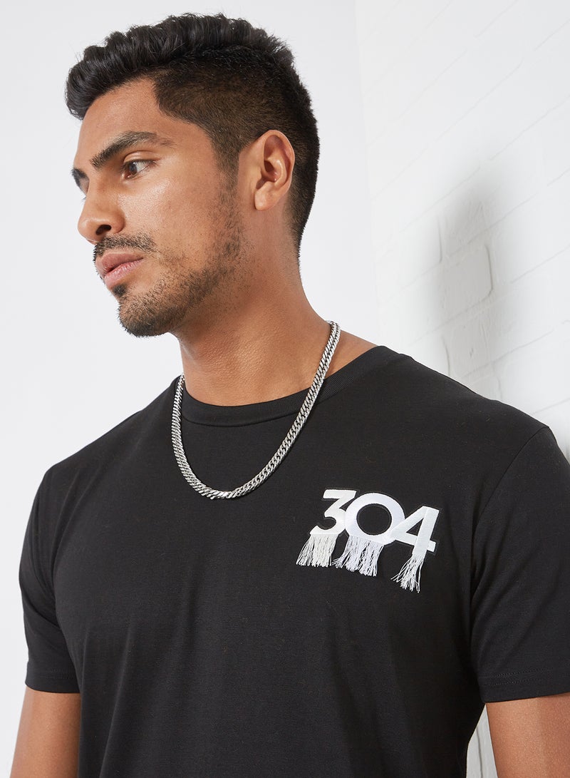 304 Tidal Crew Neck T-Shirt Black  - Image 4