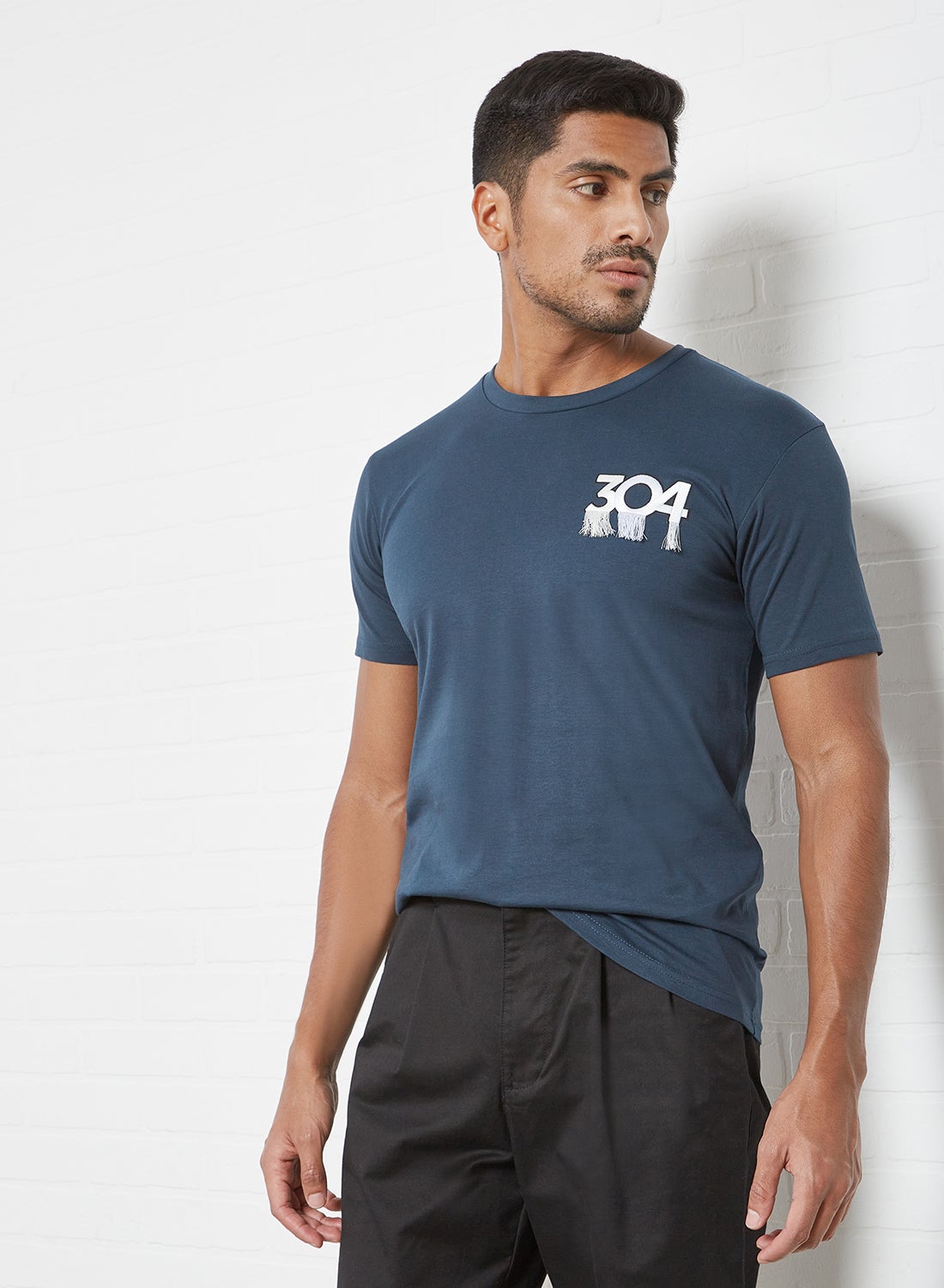 304 Black Tidal Crew Neck T-Shirt Black for Men | Best Price KSA