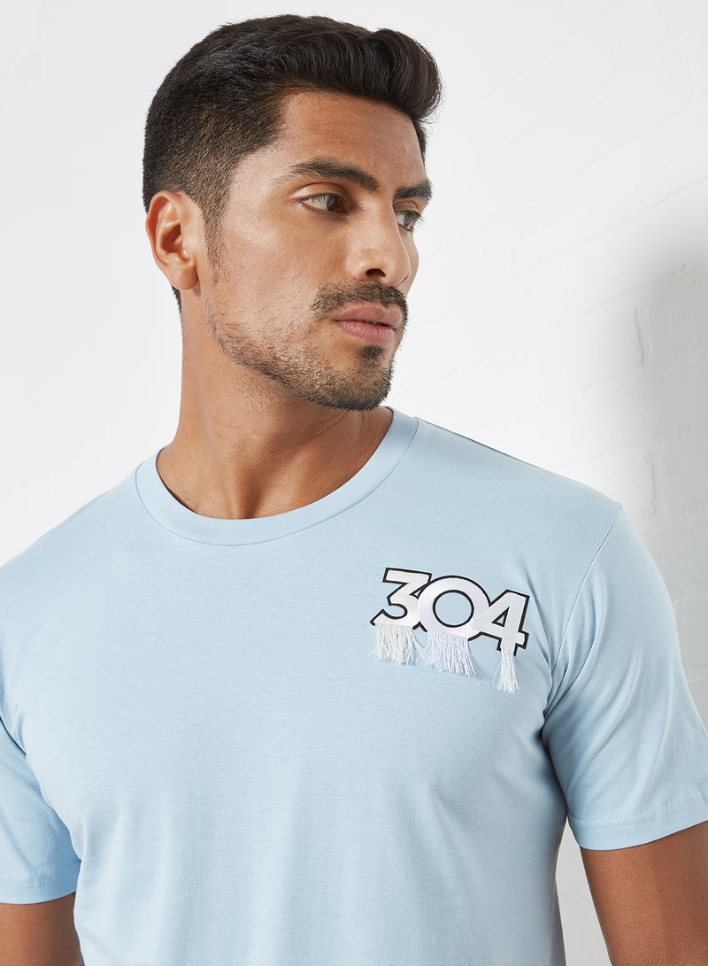 304 - Tidal Crew Neck T-Shirt Light Blue - Image 1