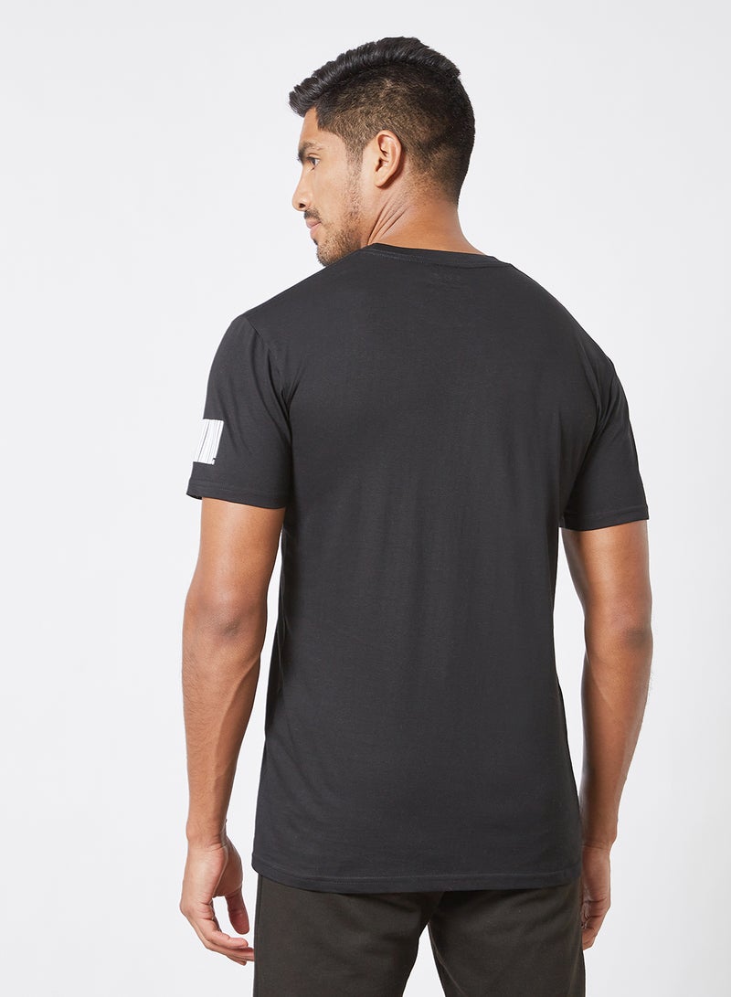 304 Mini Barcode Print T-Shirt Black  - Image 2