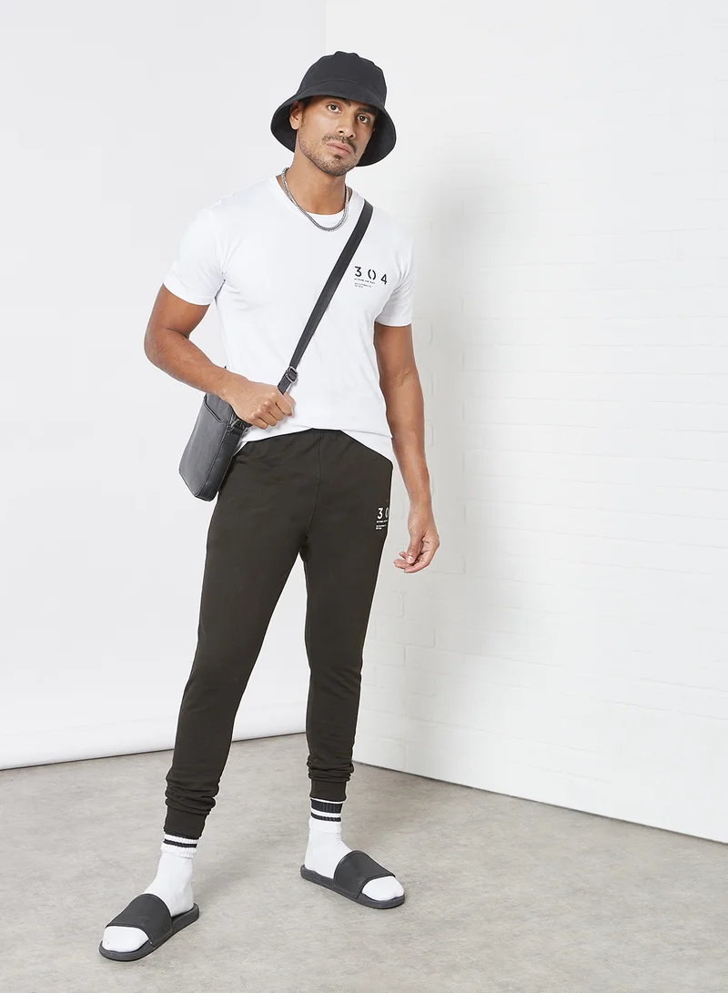 304 Circle Portal Print T-Shirt White