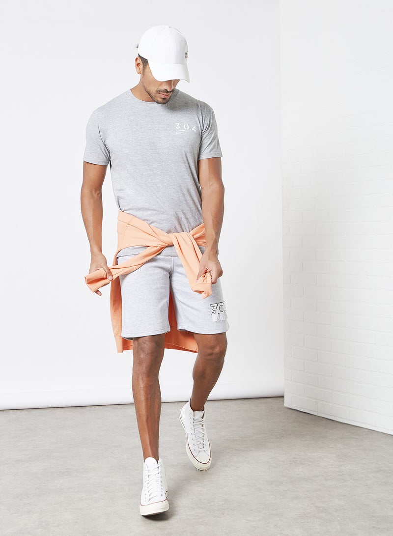 304 - Circle Portal Print T-Shirt Grey - Image 1