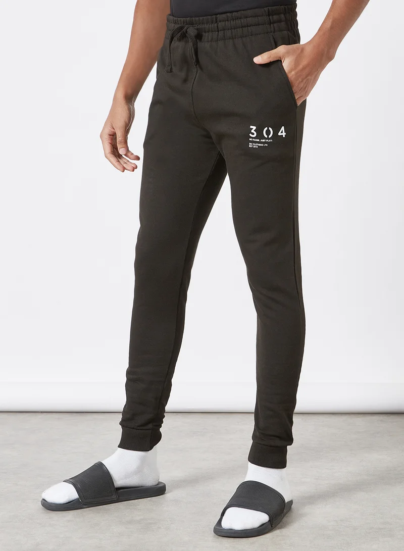 304 Stamp Print Joggers