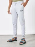 304 Stamp Print Joggers Grey