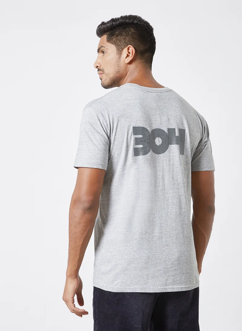 304 Logo Print Crew Neck T-Shirt