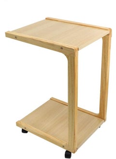 2-Tier Rolling Storage Cart With Wheels Brown