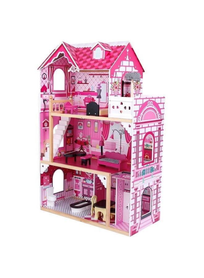 XIANGYU Wooden Role Girls And Boys Pretend Dollhouse 82X34X118cm - Image 3