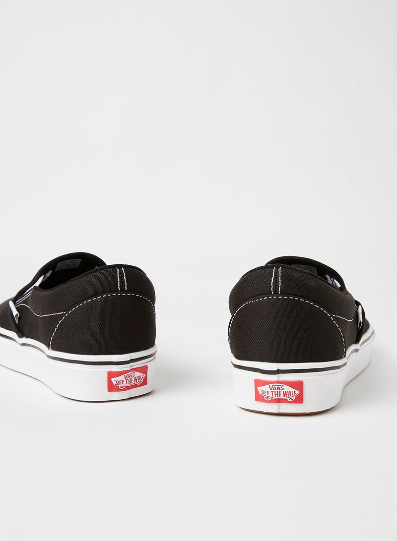 VANS Comfycush Slip Ons Black/True White  - Image 3