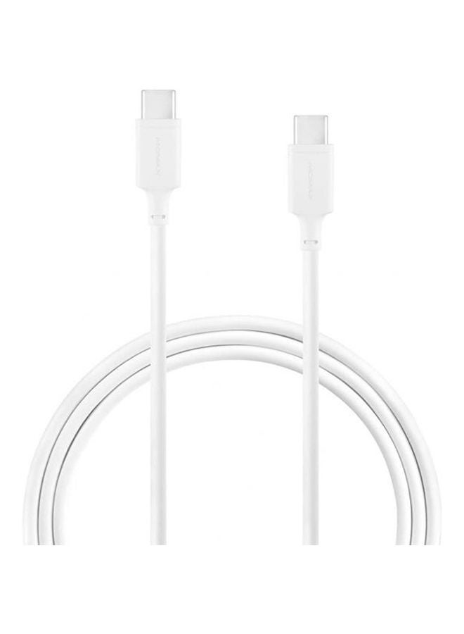 موماكس - Type-C to Type-C cable  100 Watt White - Image 1