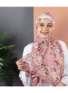 Stylish Printed Crepe Chiffon Scarf Multicolour