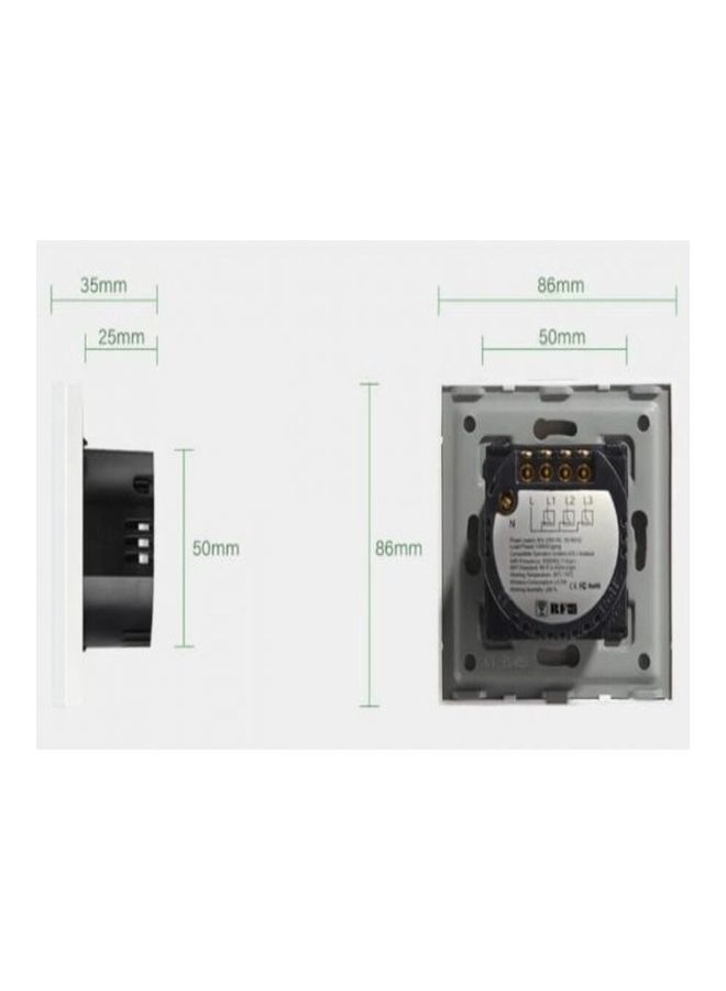 تكنيكال كنترول SOCKET Wifi Modular Touch Switch White white 0.4kg  - Image 3