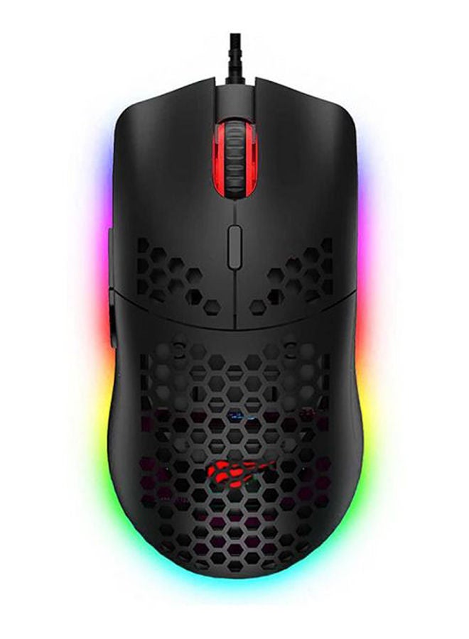 havit - Gamenote Ms1023 Honey Comb Rgb Programmable Gaming Mouse - 6 Buttons, 6400 Dpi - Image 1