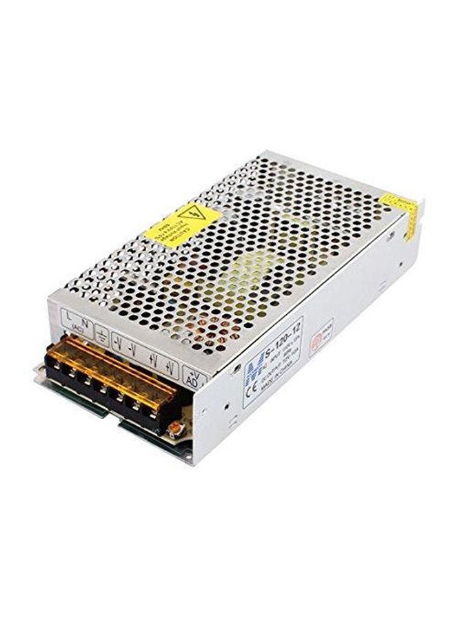 Power Supply 10A 12V For Security System And Projects Silver