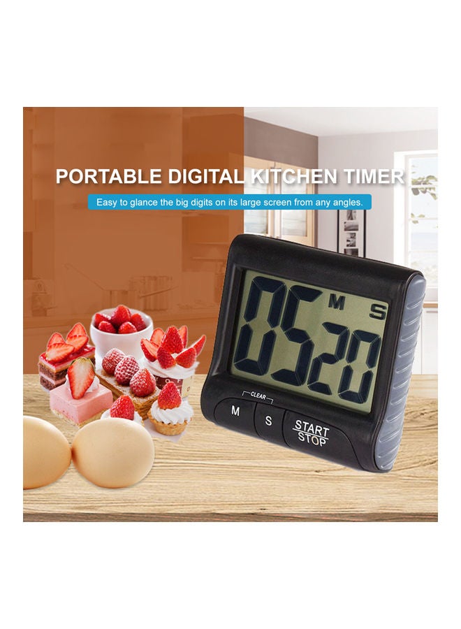 Generic - Digital Kitchen Timer Black 7.2x8.2x2.8cm - Image 1