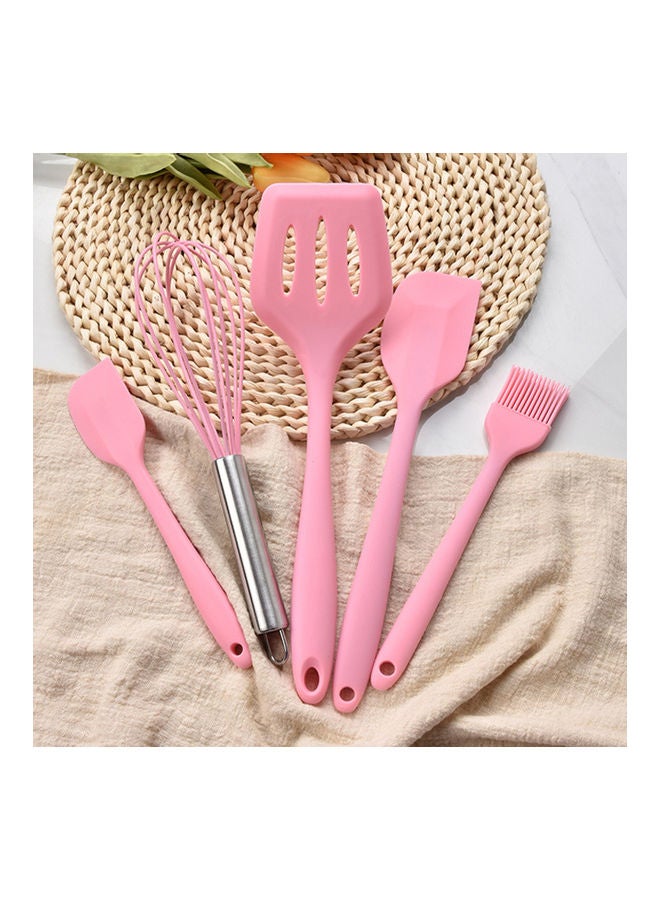 5-Piece Kitchen Cooking Utensil Set Pink - Image 5