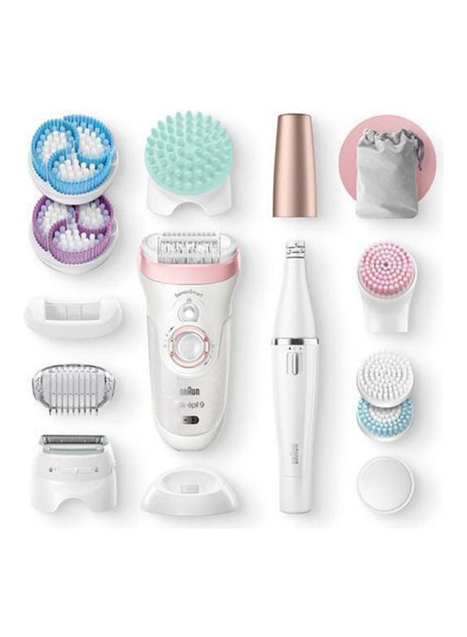 BRAUN - Silk-Épil 9/995 Beauty Set-9 Wet & Dry Epilator With 11 Extras Incl + Facespa Facial Brush Rose - Image 1