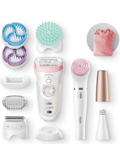 BRAUN Silk-Épil Beauty Set 9 9/985 Bs Wet & Dry Epilator With 8 Extras Rose - Gold  - Image 1