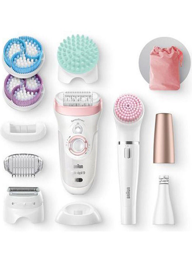 BRAUN Silk-Épil Beauty Set 9 9/985 Bs Wet & Dry Epilator With 8 Extras Rose - Gold  - Image 1