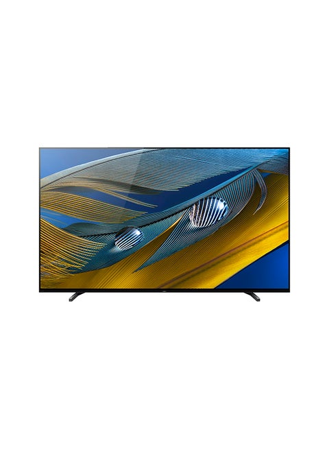 شاشة تليفزيون سوني 4K سمارت 55 بوصة OLED ، أندرويد تدعم الواي فاي ، مزودة بـ 4 مداخل HDMI و 3 مداخل فلاشة XR-55A80J أسود